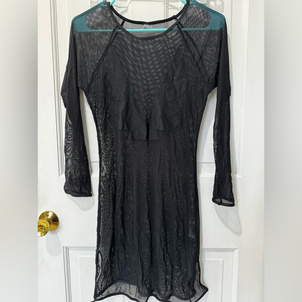 Sheer Minimale animale beach coverup